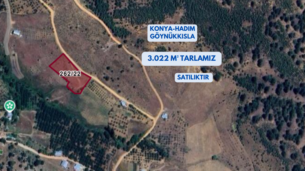 KONYA HADİM GÖYNÜKKIŞLA KÖYÜNDE 3.022 M² TARLA SATILIKTIR. - KONYA HADİM fotoğraf 3